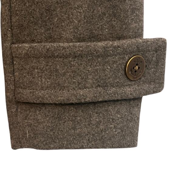 Lands End Wool Double Breasted Pea Coat Womens 10 Grey Lined Fisherman Nautical - Picture 5 of 10
